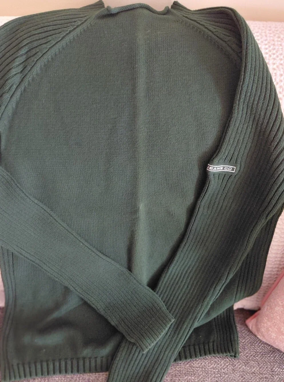 Polo Ralph Lauren Dark Green Ribbed Crewneck Sweater - Picture 2 of 5